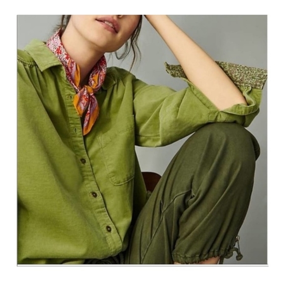 ▪︎Anthro▪︎Pilcro Sagourney Corduroy Button Down Shirt - Picture 2 of 8